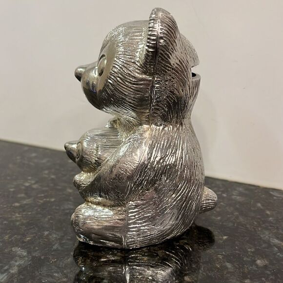 Godinger Silver Art Co. 1970’s Silver Plated Bear & Baby Bear Piggy Coin… - Picture 2 of 5